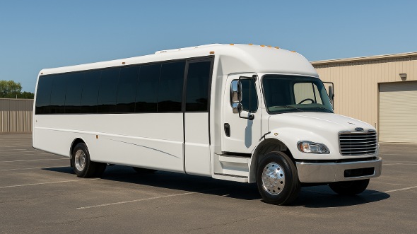 Exterior of Charter Bus Company Houston's 20 Passenger Party Bus in Houston