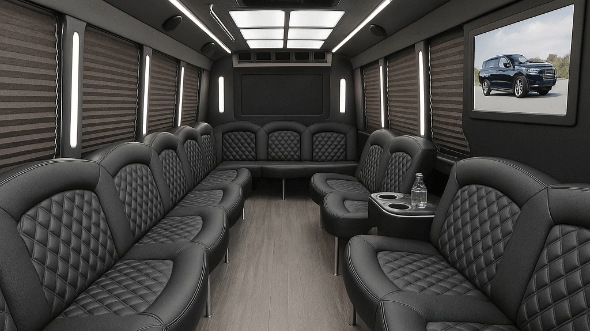 Interior of Charter Bus Company Galveston's 25 Passenger Party Bus in Galveston