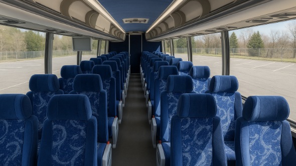 Interior of Charter Bus Company League City's 40 Passenger Charter Bus in League City