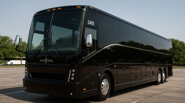 Exterior of Charter Bus Company League City's 40 Passenger Charter Bus in League City
