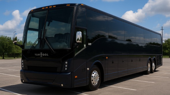 Exterior of Charter Bus Company Houston's 40 Passenger Party Bus in Houston