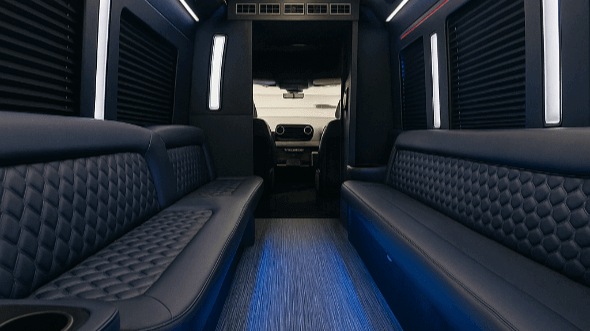 Interior of Charter Bus Company Galveston's 40 Passenger Party Bus in Galveston