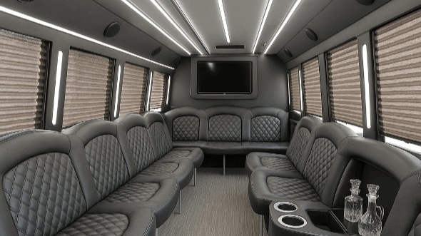 Interior of Charter Bus Company Galveston's 50 Passenger Party Bus in Galveston