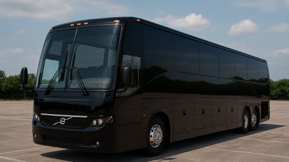 Exterior of Charter Bus Company Kingwood's 50 Passenger Party Bus in Kingwood
