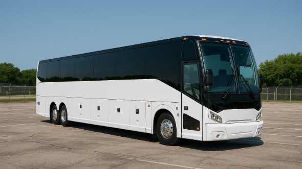 Exterior of Charter Bus Company Missouri City's 50 Passenger Party Bus in Missouri City