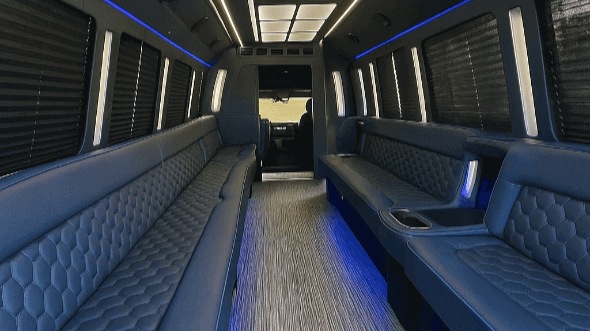 league city 30 passenger party bus interior